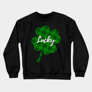 Lucky Plaid Clover Crewneck Sweatshirt